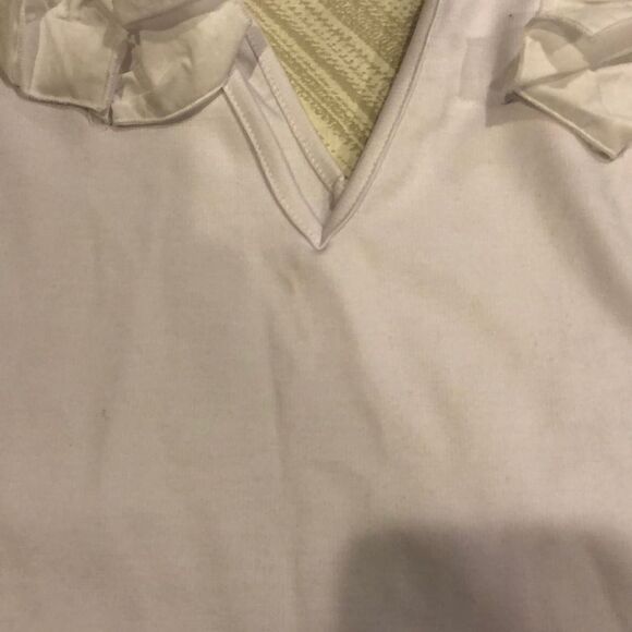 H&M White V Neck Ruffle Tank Top - Picture 5 of 6